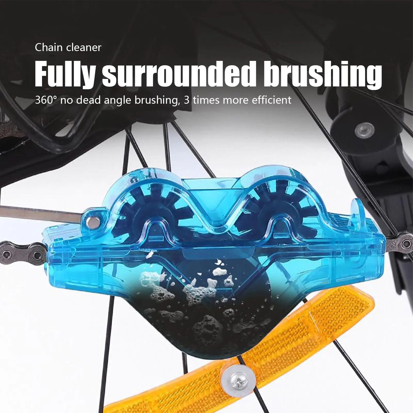 Kit de Limpeza de Corrente de Bicicleta, Ferramenta Portátil para Limpeza de Corrente, Acessórios para Bicicletas de Estrada, Montanha e Fitness