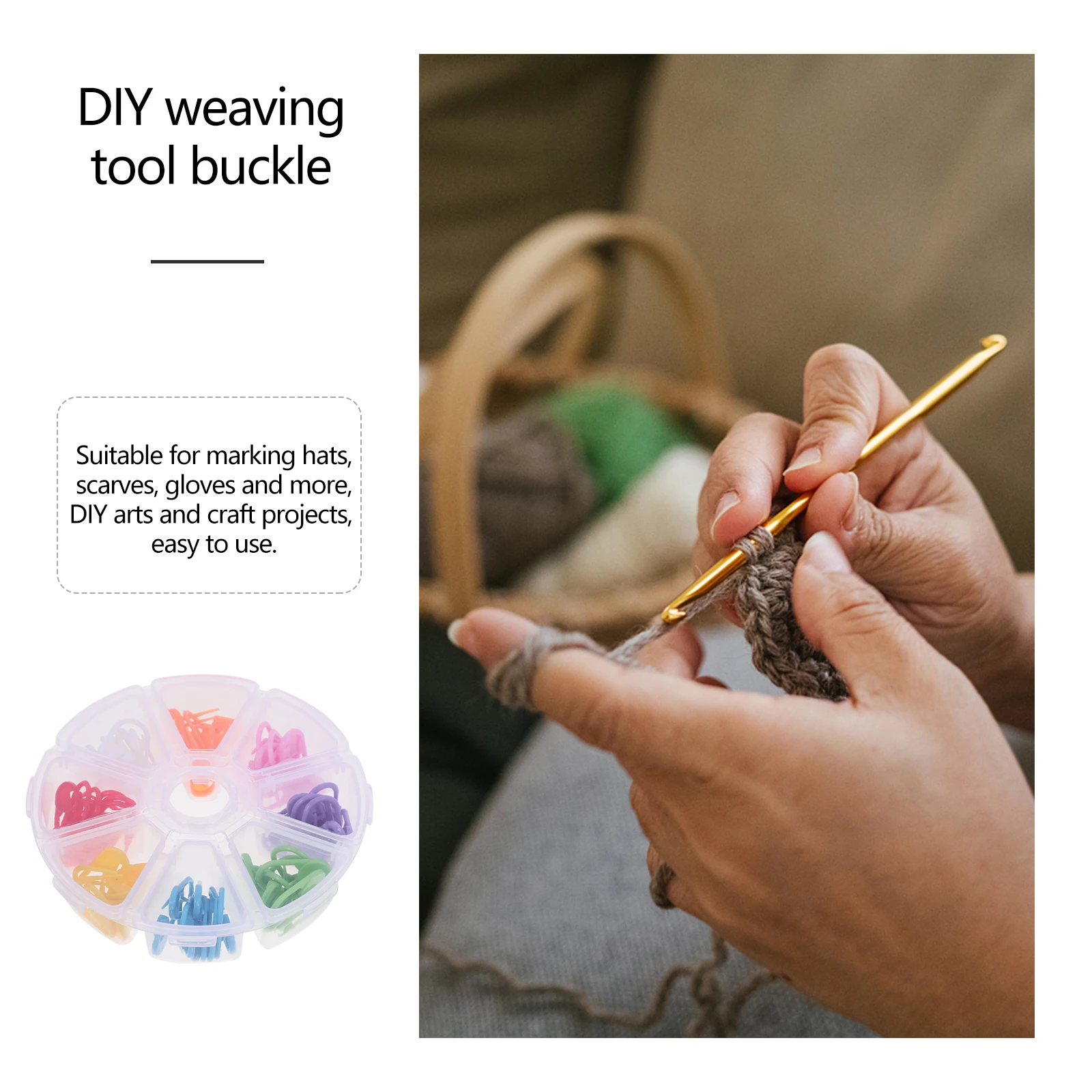 

1 Box Stitch Reusable Crochet Plastic Diy Crafts Stitch Markers Clips For Knitting Crocheting Accessories Lightweight Colored