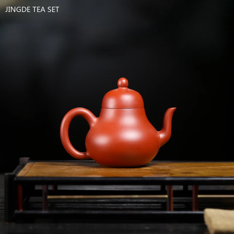 1PCS 160ml Raw Ore Purple Clay Teapot Dahongpao Handmade Small Capacity Teapot Home Yixing Zisha Teapot Filter Tea Infuser