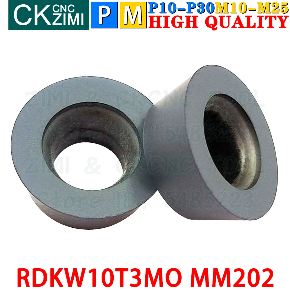RDKW10T3MO MM202 RDKW 10T3 MO MM202 Plaquitas de carburo Fresado frontal Plaquitas de fresado indexables Herramientas Herramientas de torno de metal RPMT RDKW10T3 RPMT10T3 CNC para herramientas de fresado frontal EMR