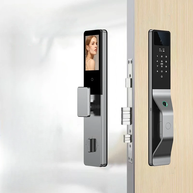 Fully Automatic Tuya Smart Password Door Lock Palm Vein 3D Facial Recognition Electronic Lock Home Fingerprint IC Card Lock