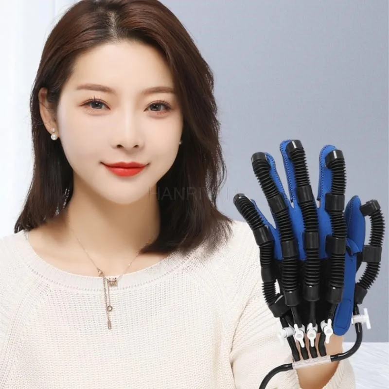 Stroke Hemiplegia Hand Training Equipment Rehabilitation Robot Gloves Pneumatic Finger Exercise Correction Fingerboard