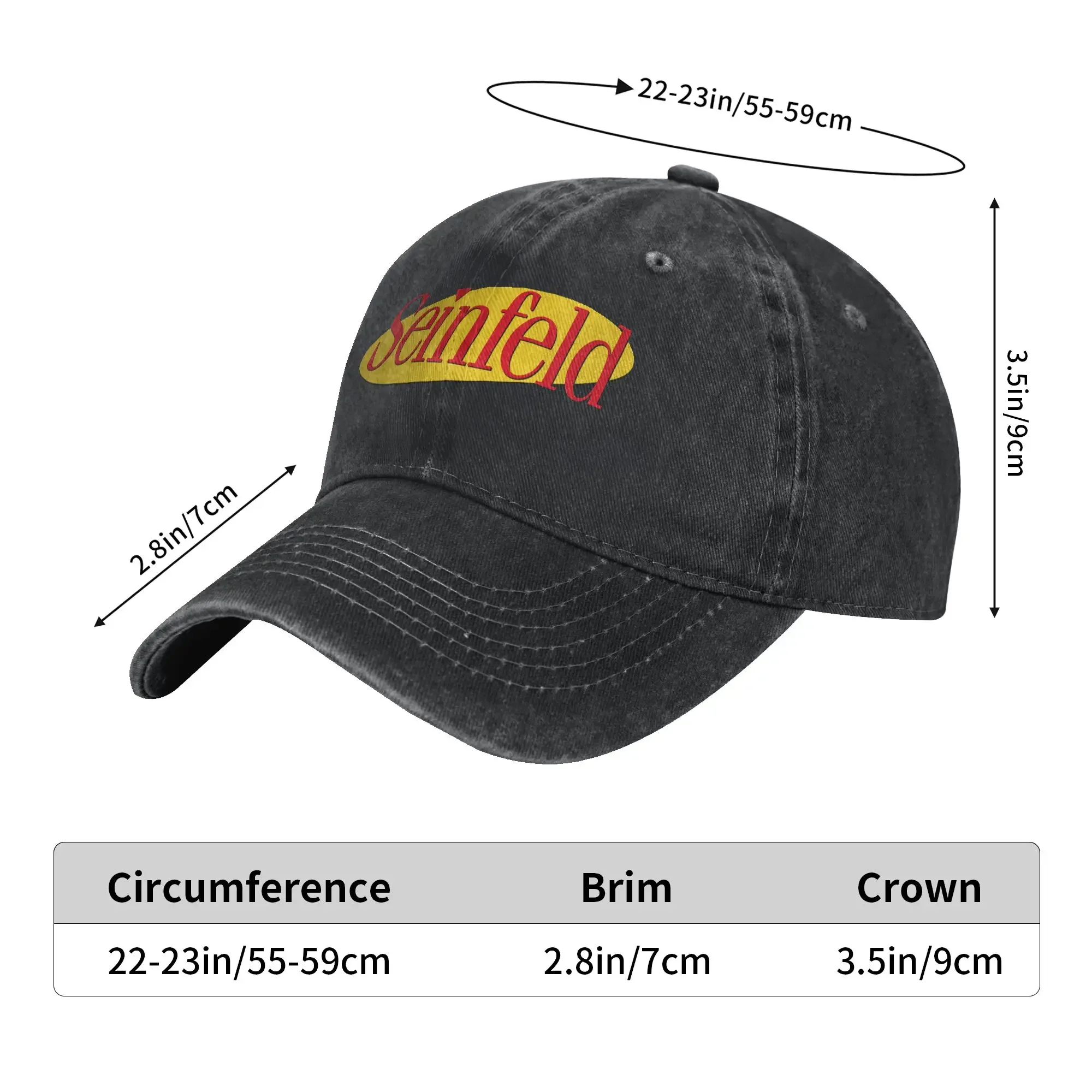 Seinfeld Logo Casual Baseball Cap Spring Trucker Hat Wholesale Kpop Rock Snapback Cap Unisex Men Streetwear Baseball Caps