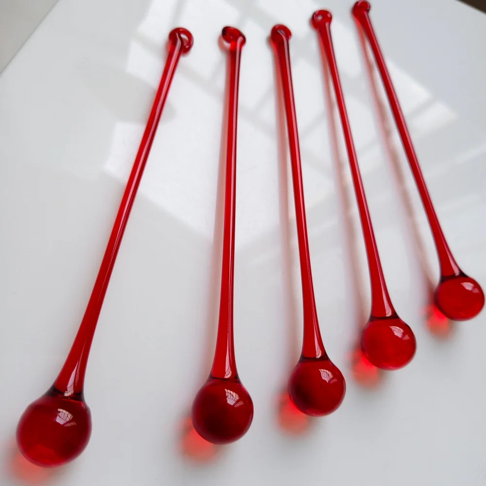 10Pcs Red Crystal Glass Raindrop Pendants 20x160mm Chandelier Lamp Hanging Beads Decoration Curtain Accessories DIY Decor Parts