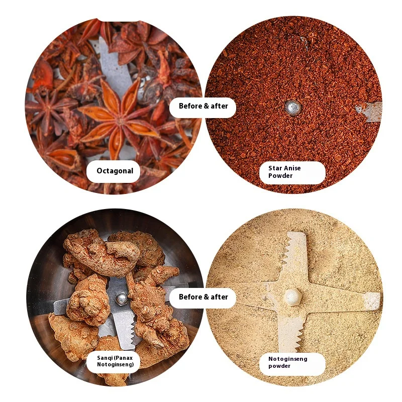 304 Stainless Electric Grinder Eight Page Blade Electric Fast Grinding Multifunction Smash Machine Rice Beans Home Blender