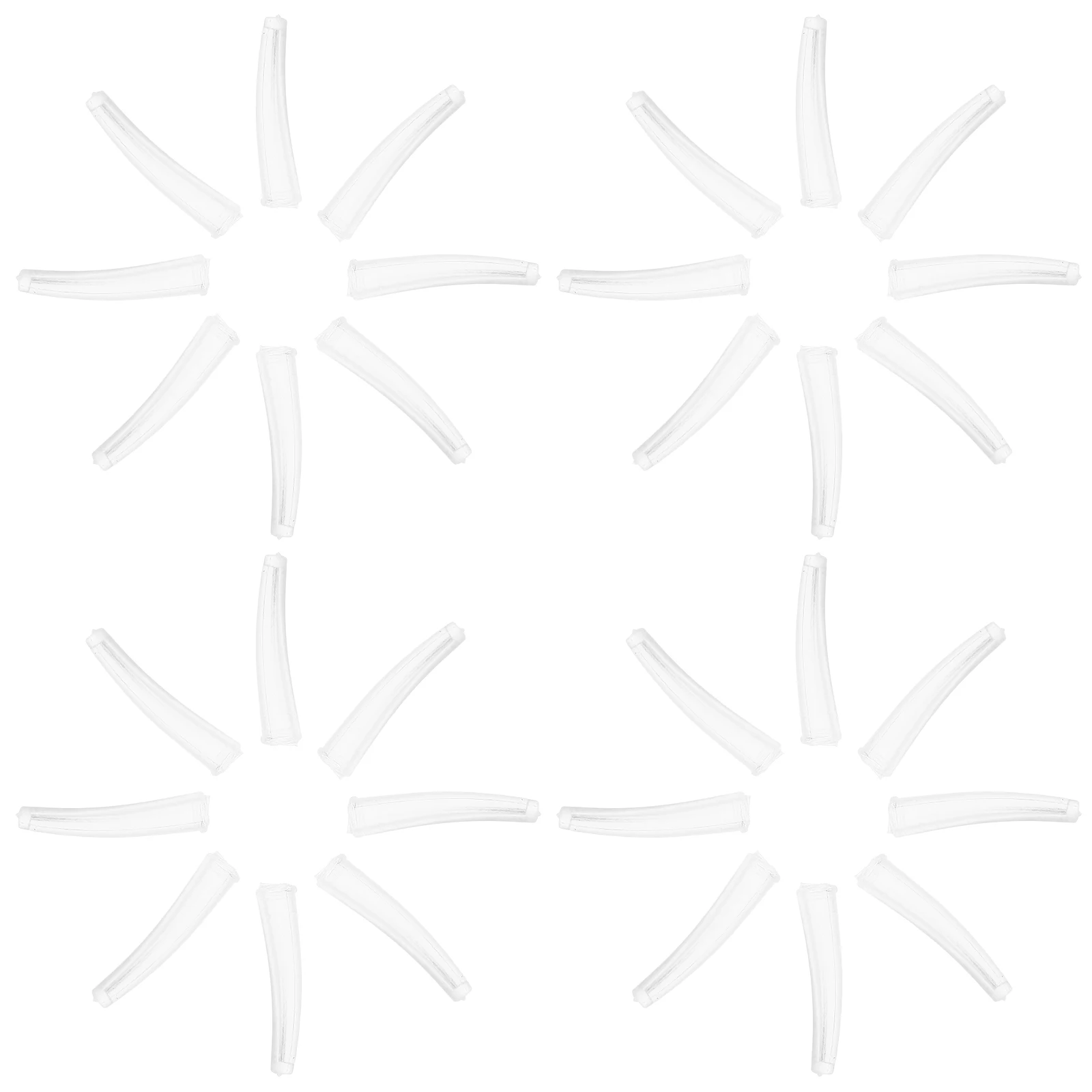 

100pcs Tweezer Covers Transparent Tip Protectors For Grafting Eyelashes Caps Non-Slip Protective Sleeves Reusable
