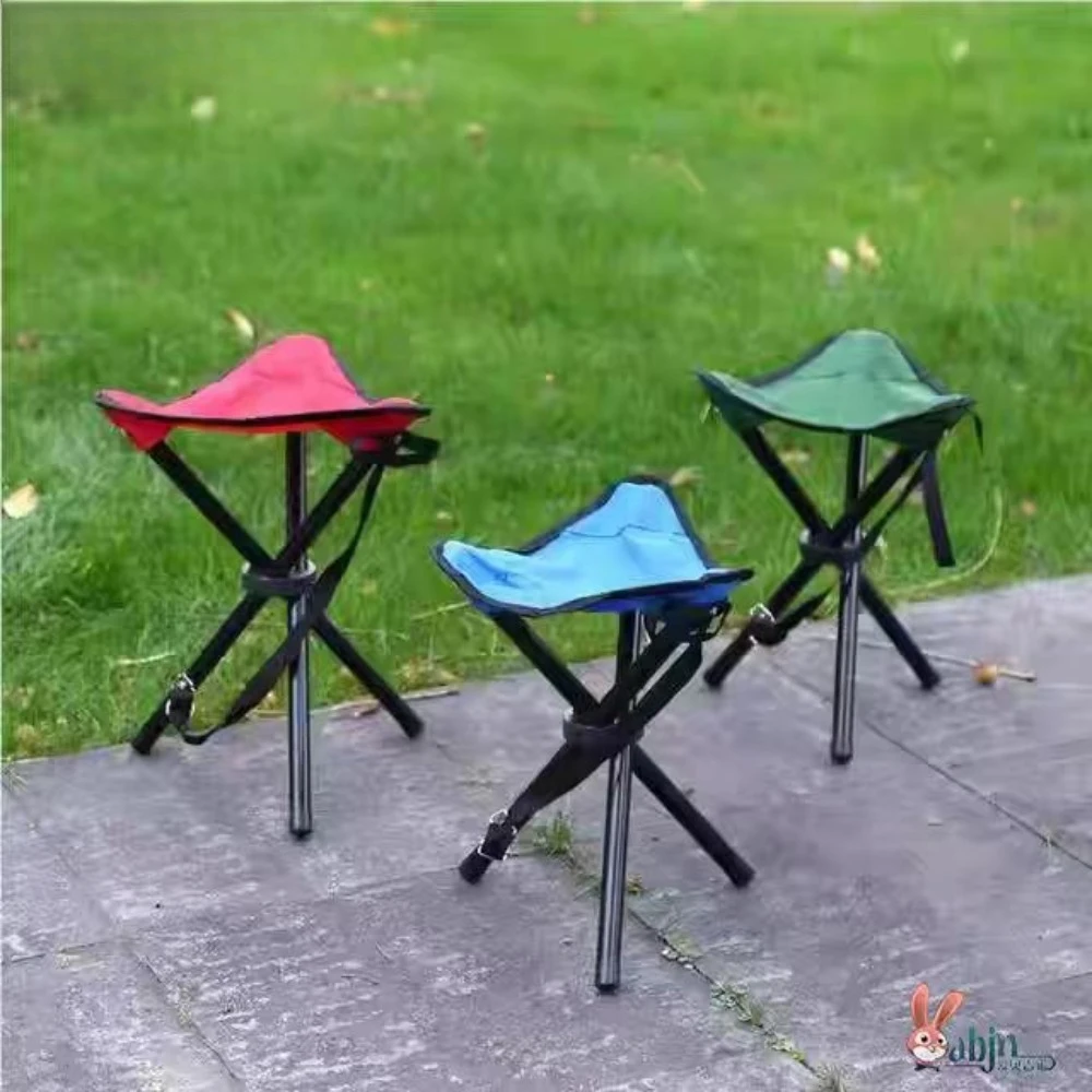 כיסא קיפולי נייד לחוץ כיסא גינה כיסא פיקניק כיסאות דיור כיסא קיפולי 3 רגליים אביזרי פנאי