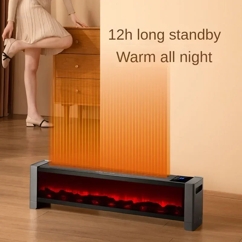 مدفأة كهربائية إيطالية جديدة للغرفة ثلاثية الأبعاد قائمة على الأرض مدفأة صوتية ذكية خفيفة موقد إبداعي فاخر لغرفة الدراسة #5