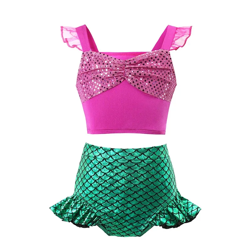 New girl swimsuit Elsa Role Playing Costume Children's Girl Beachwear Bikini Set Outdoor Casual Jasmine Children's Swimsuit