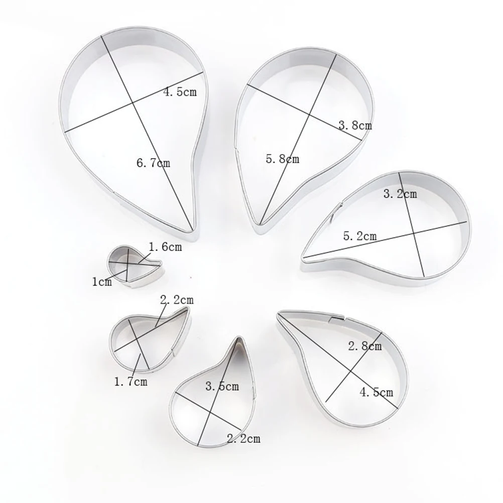 

7Pcs Stainless Steel Biscuit Cutter Spiral Cookie Molds Non-Stick Easy Demould for Cake Chocolate Fondant Baking