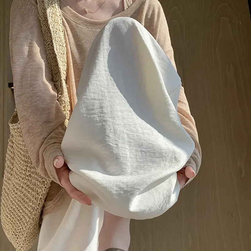 Summer Thin Texture Casual Straight Leg Pants Women's Loose Drapey Wide Leg Pants Comfortable High Waist Elastic Waistband