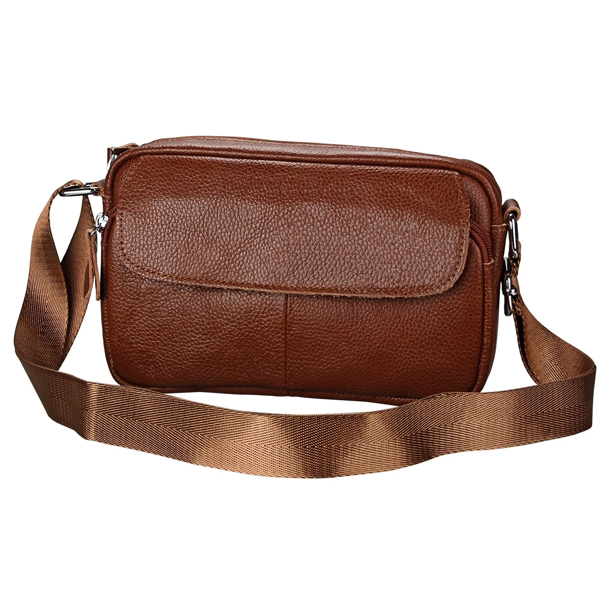 Women Messenger Bag Cow Genuine Leather Soft Zipper Hasp Single Fashion Female Bag Brand Casual Women Crossbody Bag