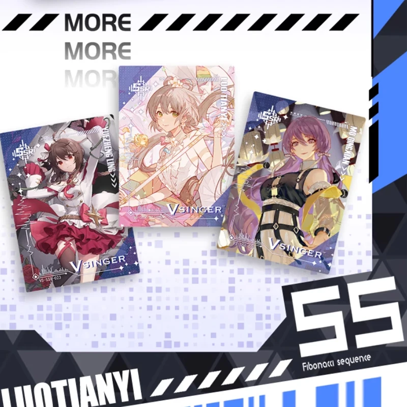 بطاقة Luo Tianyi الرسمية الأصلية Vsinger Virtual Singer Idol Card Anime Collection Cards أنيمي الطرفية اللعب بطاقة فلاش الهدايا