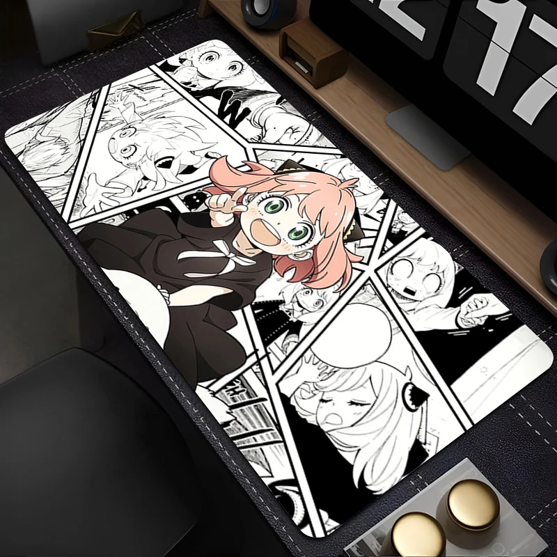Muismat PC-accessoires Toetsenbordpad Bureaumat Anime S-spy X Family Muismat Natuurlijk rubber Antislip Gaming Uitgebreide pad