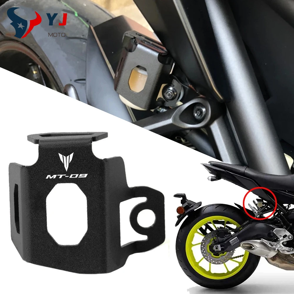 For YAMAHA MT-09 MT09 MT 09 SP FZ09 Accessories Motorcycle CNC Aluminum  Rear Brake Fluid Reservoir Cover Protective Gurad