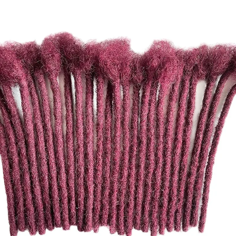 0,4 0,6 0,8 cm Borgoña 100% Extensiones de rastas de cabello humano Extensiones Loc Extensiones de cabello humano Extensiones Loc permanentes Cabello humano