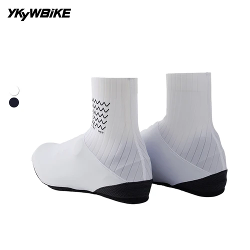 Imagen 2 del producto YKYWBIKE-cubiertas aerodinámicas para zapatos de ciclismo, cubrezapatos impermeables, accesorios para bicicleta de carretera, cubrezapatos cortos