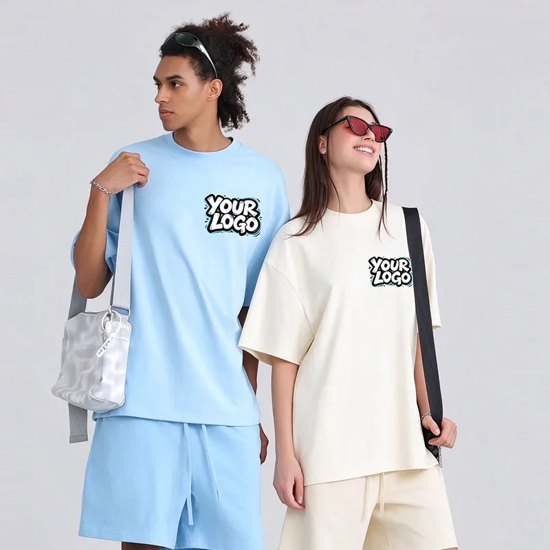 Custom Logo Summer Unisex Quick‑Dry Cotton Crew Neck Short Sleeve T‑Shirt Loose Sport Casual Tees For Outdoor Daily Activities