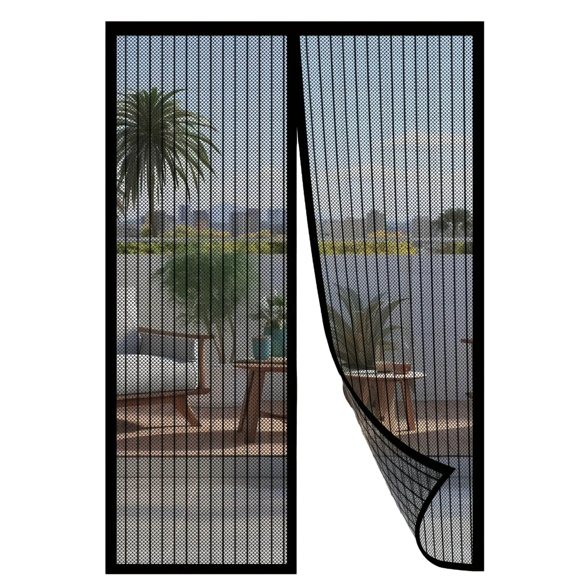 Magnetic Door Curtain - Automatic Sealing, Durable, Touch-Free Mesh Barrier, Effective Insect Prevention