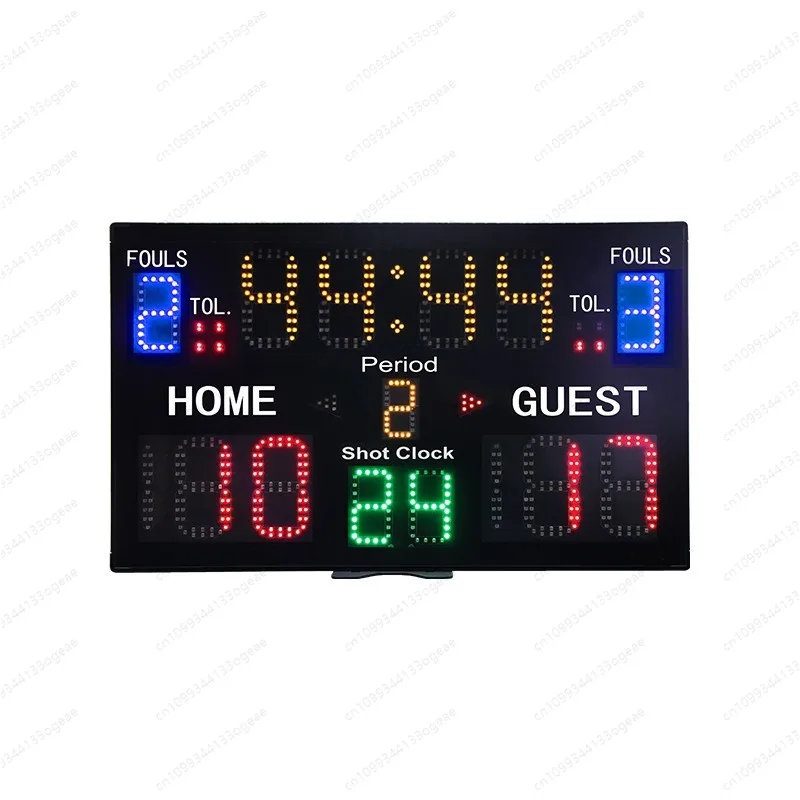 

Multifunction 15-Digit LED Scoreboard,Portable Basketball Football Volleyball Game Timer with Remote for Stadium School Training