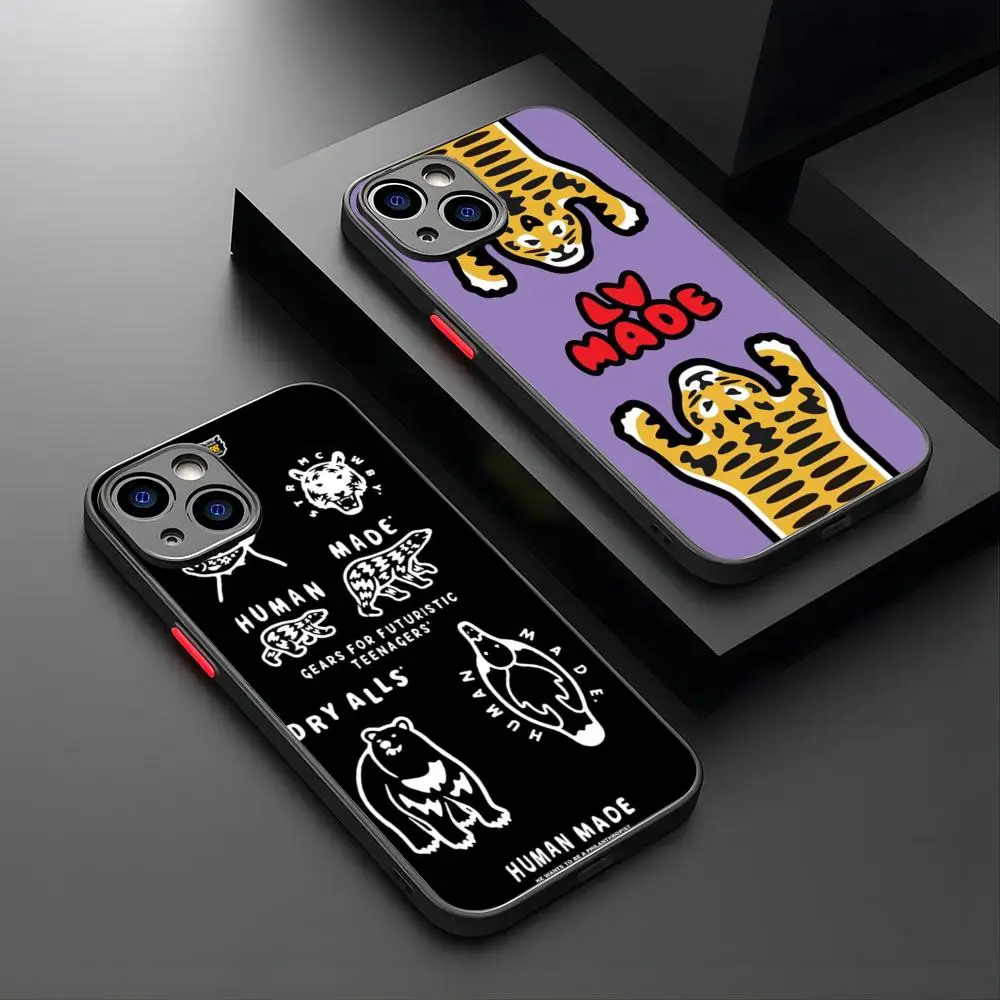 Чехол для телефона бренда Potdemiel NIGO H-hU-MANs MADEs для iPhone 15 14 12 13 11 Pro Max XR XS Mini hard X 7 8 Plus матовый чехол