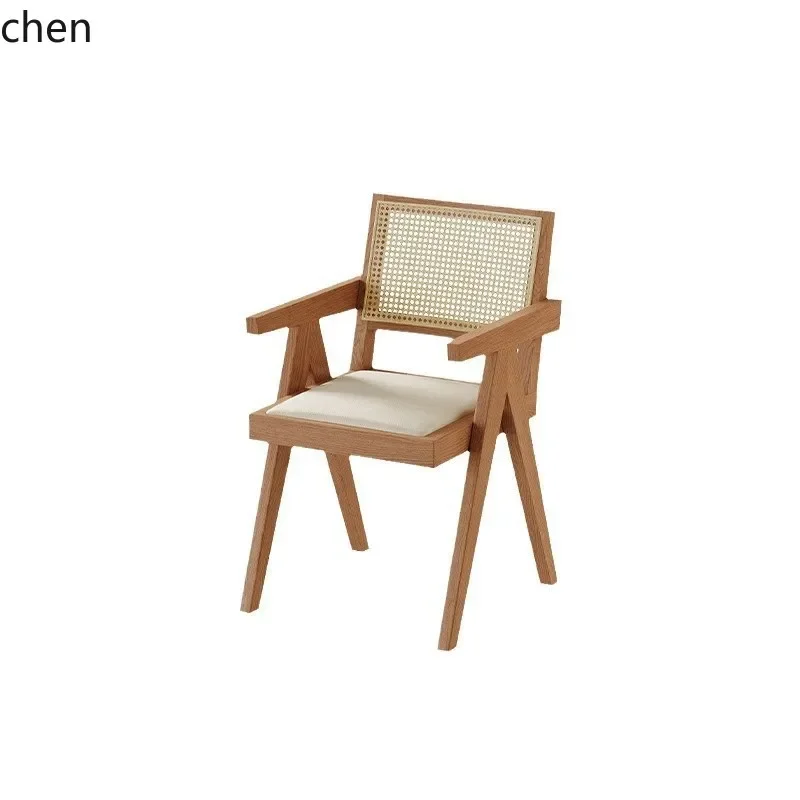 YFY  Solid Wood Dining Shop Vintage Table and Chair Set Soft Pack Sofa Cafe Restaurant