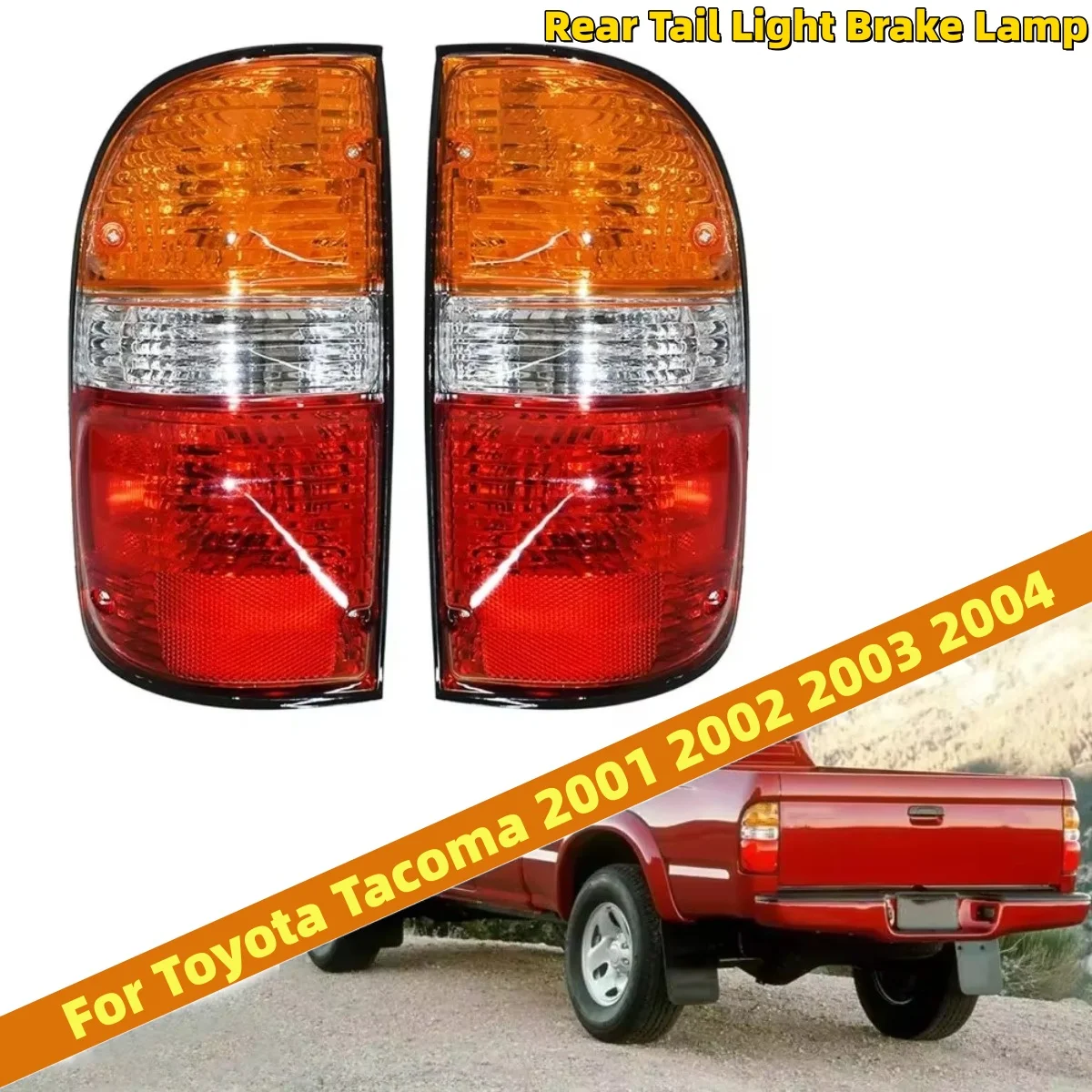 For Toyota Tacoma 2001-2004 L/R Side Car Tail Lamp Rear Turn Signal Light Brake Lamp Stop Lamp Taillamp 8155004060,8156004060