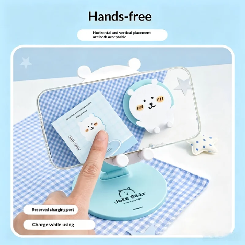 Joke Bear 2026 New Foldable Phone Stand Joke Bear And Friends Series Adjustable Desktop Holder Decor Anime Peripheral Gifts view 2