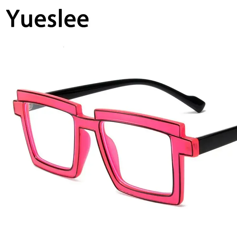 R56791 Cartoon Stripe Reading Glasses for Women Square Fashion Stitching Color Presbyopic Eyewear Dioptric +100 +200 +300