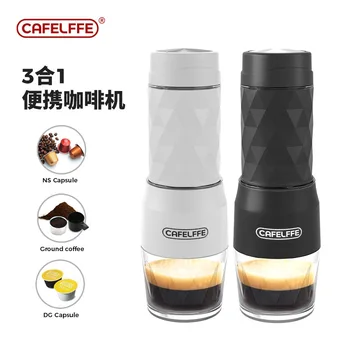 Portable Coffee Maker 3-in-1 Espresso Capsule Coffee Machine Outdoor Travel Hand Press Fully Automatic Rechargeable Carry-on Min