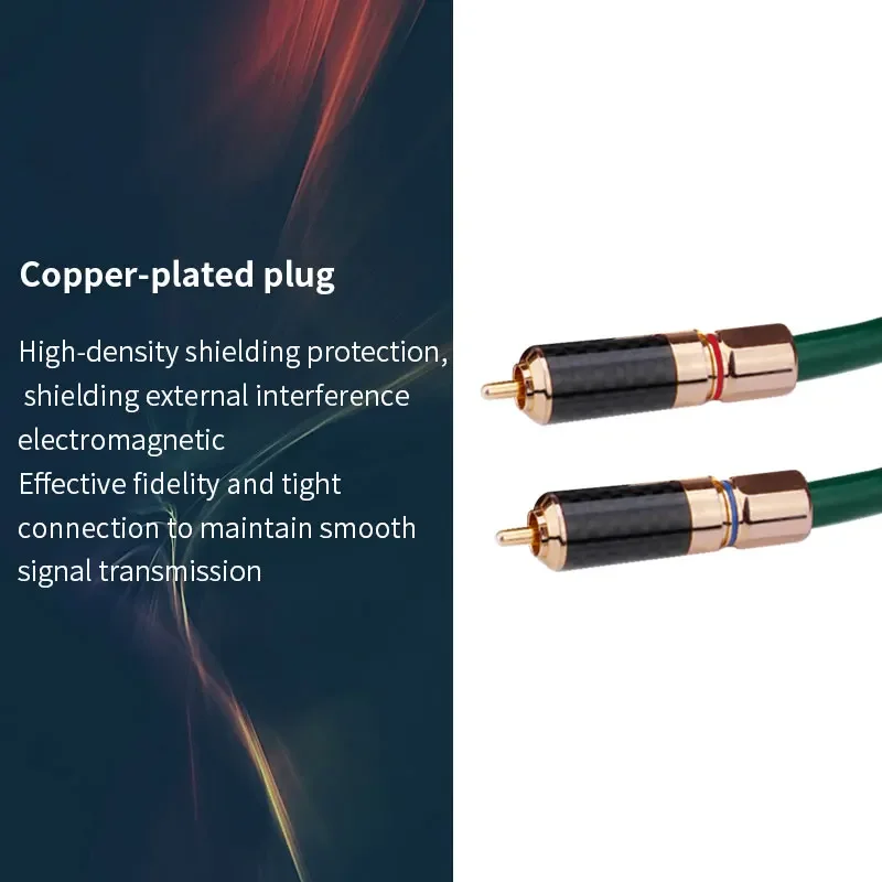 YYAUDIO 2RCA to 2 RCA Cable Male to Male Audio Cable Hifi XLR Cable OCC Gold-Plated RCA Audio Cable For DVD TV Amplifier