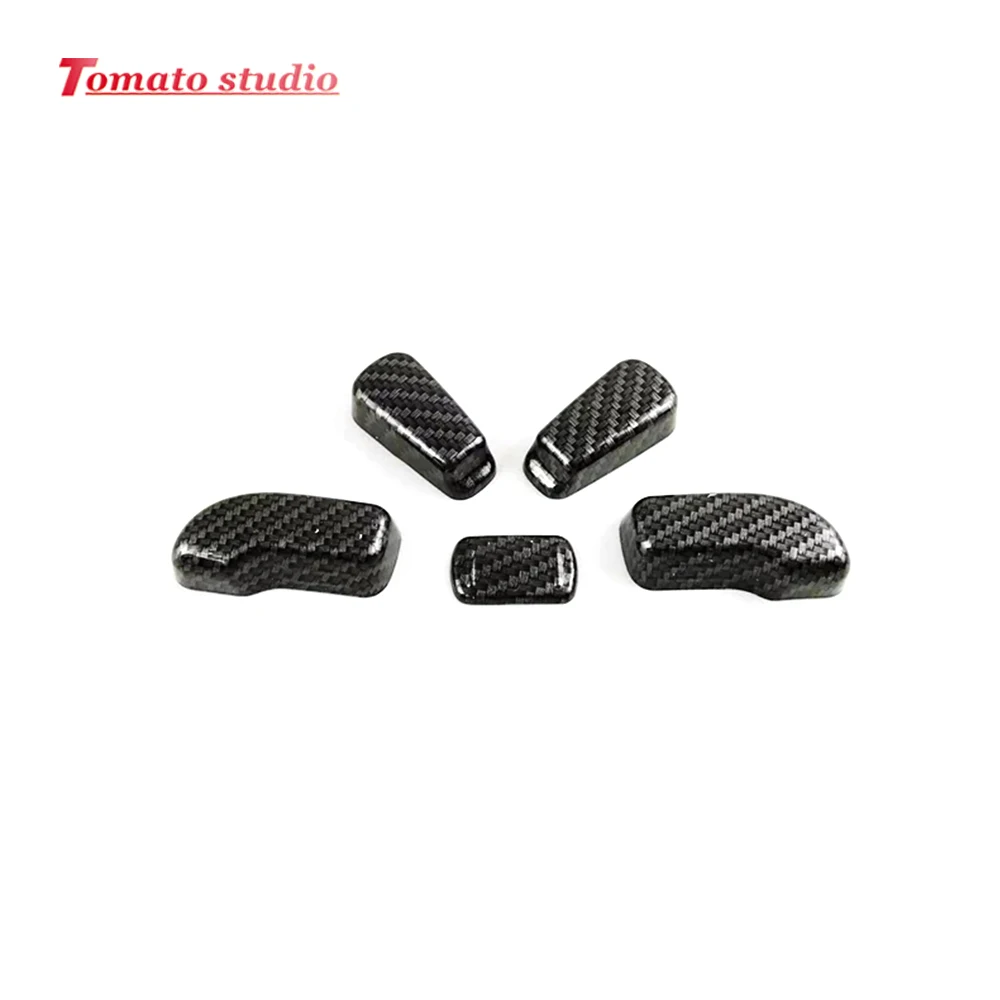 

Car Seat Adjustment Switch Button Cover Trim ABS Carbon/Chrome for Nissan Maxima 2016 2017 2018 2019 Styling Accessories 5pcs