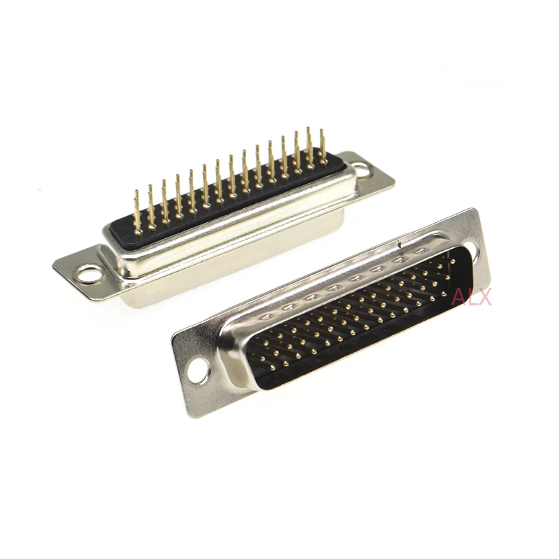 2PCS DB44 plug-in board type MALE Female serial port CONNECTOR D-Sub CONNECTORS 44pin plug jack Adapter 3 Rows 44 PIN 44p