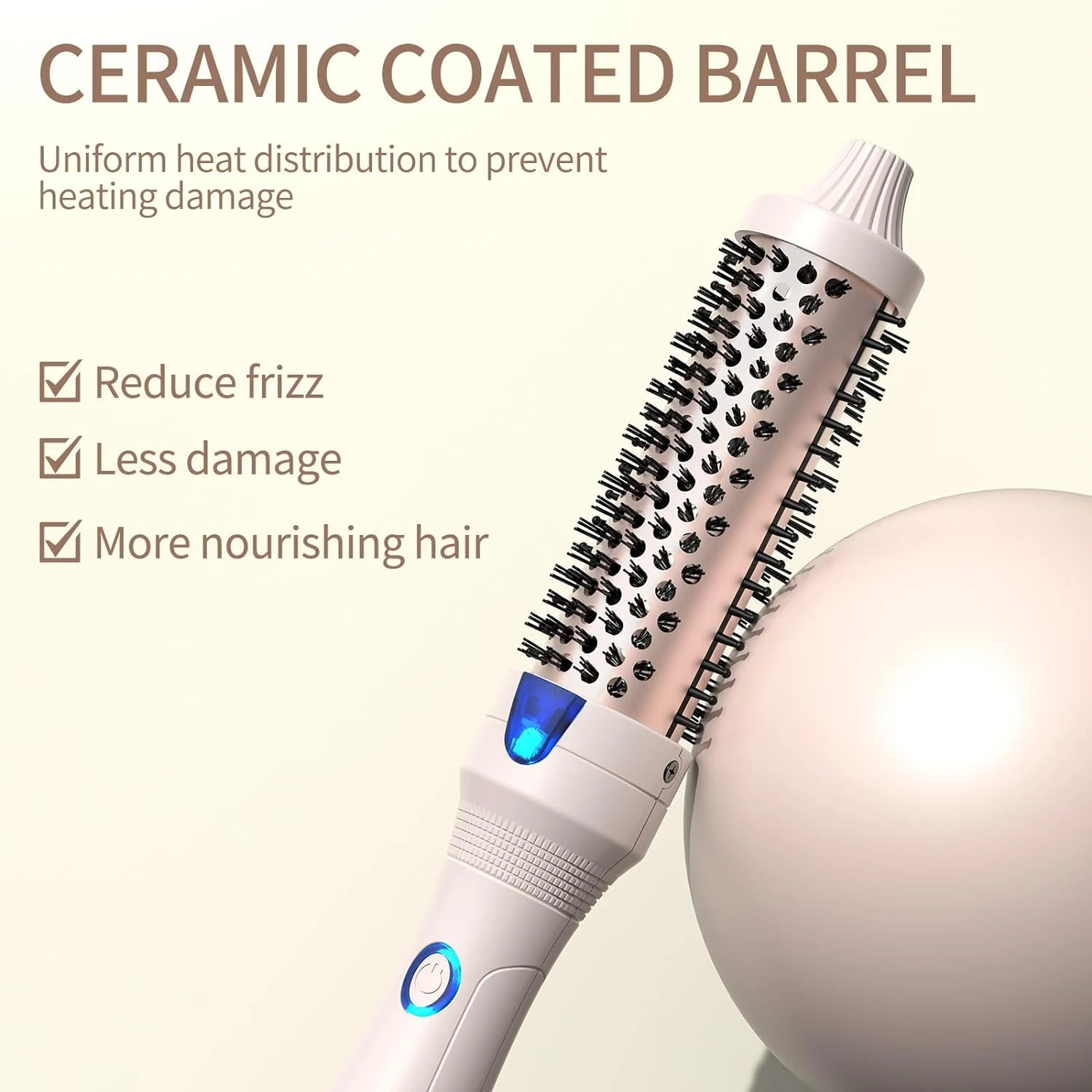 Не требует усилий. Потрясающе надувные и объемные локоны с помощью K&K керамической турмалиновой ионной термощетки. Плойка Hot Bru.