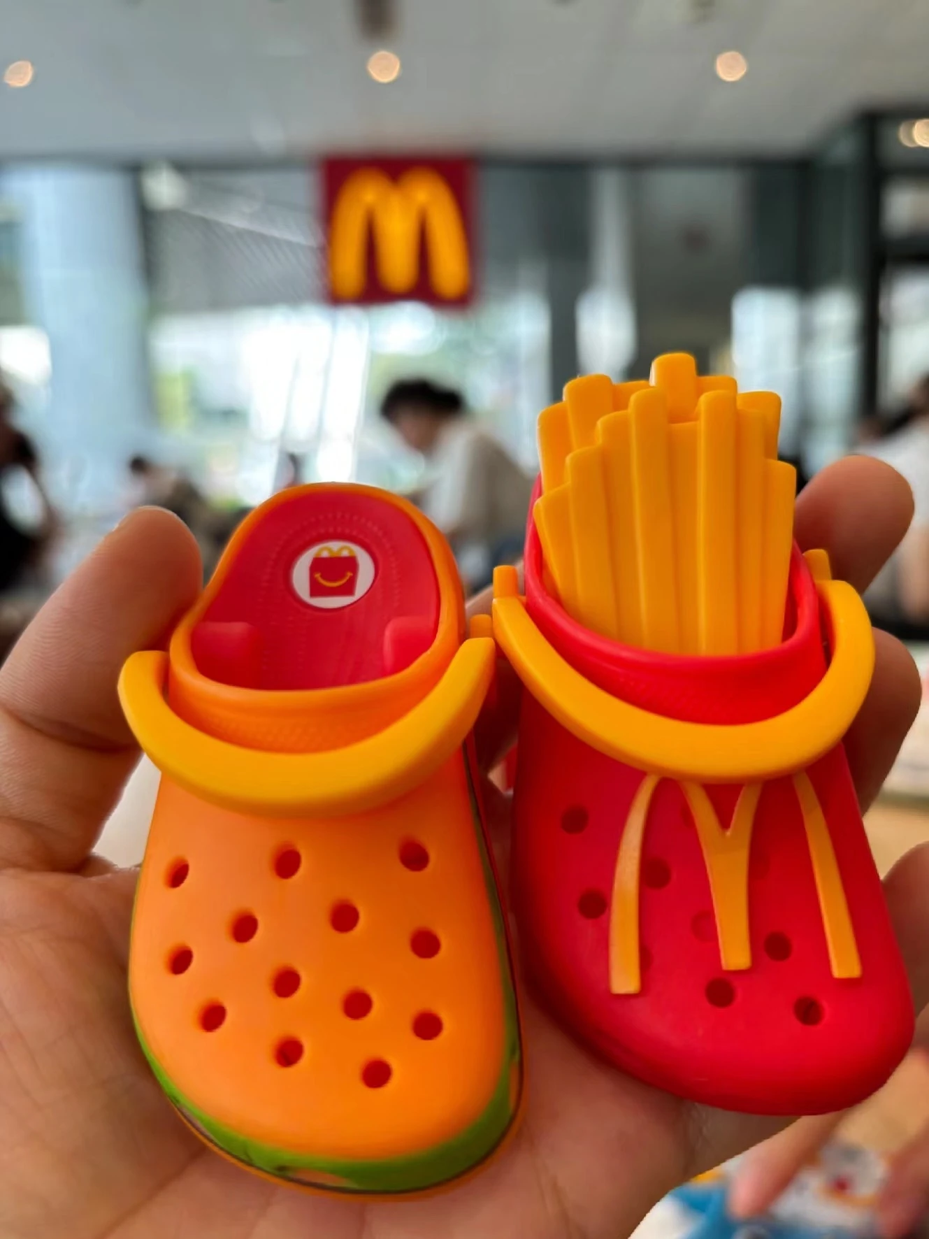 Genuine 2024 McDonald\'s Mini Slipper Keychain Happy Meal Toys Figure Collectible Toy Desktop Decoration Kids Birthday Gifts