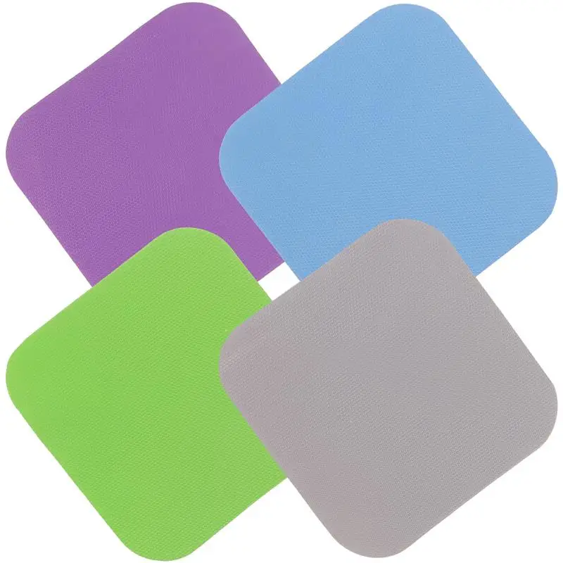 

4Pcs Rubber Bottle Opening Mat Kitchen Gadget Household Opener Pads Rubber Mats Square Coasters Clamp Jar Lid Openers Lid Jar