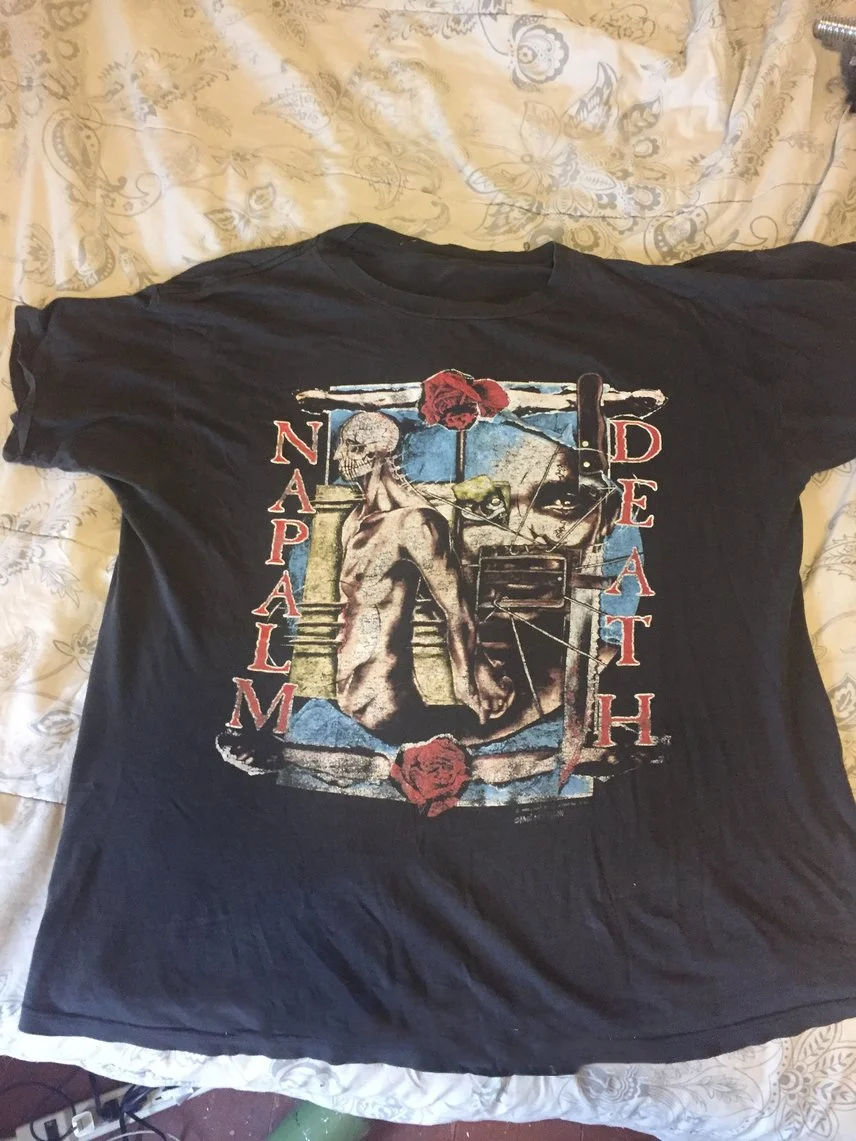 New Popular Napalm Death Black T-Shirt Cotton Full Size S-5XL