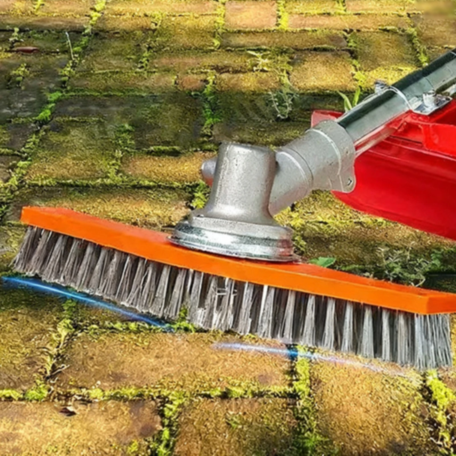 

Paving Brush Head Dense Bristles Cleaning Brush Head Garden Tool Mounting Opening Easy to Install