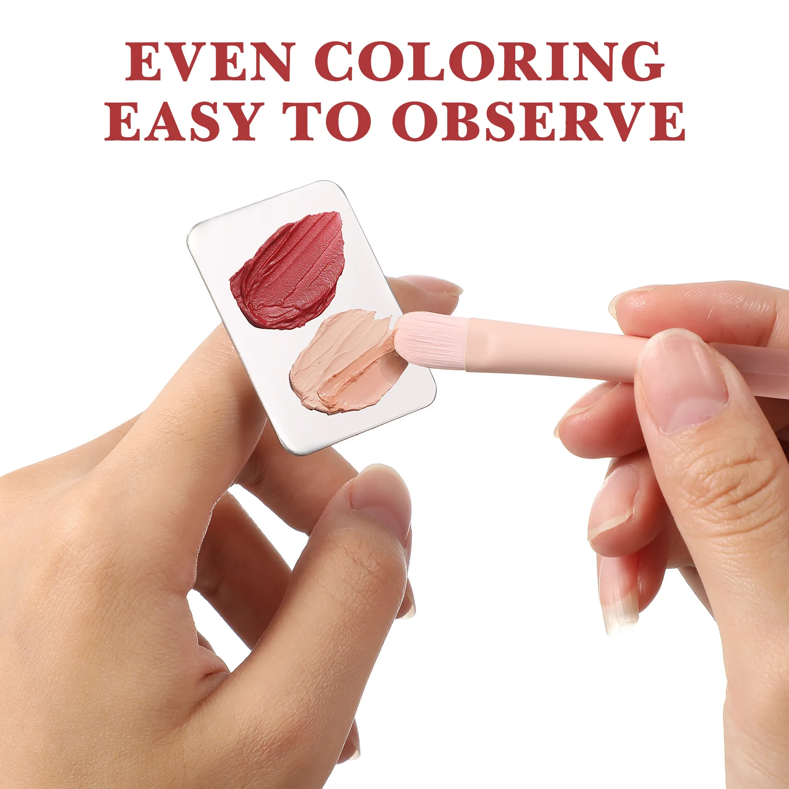 2 قطعة الفولاذ المقاوم للصدأ مسمار الفن لوحة صغيرة مربع اللون خلط أداة لكريم الأساس أحمر الشفاه الصباغ Diy بها بنفسك تصميم مانيكير #5