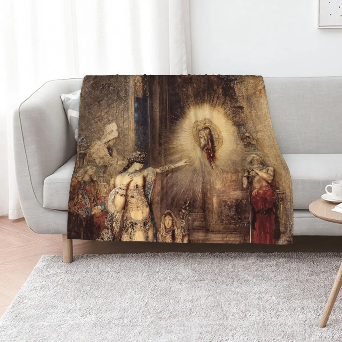Salome y la aparición de la cabeza del bautista-Manta Gustave Moreau para mantas decorativas a cuadros ponderadas para bebé