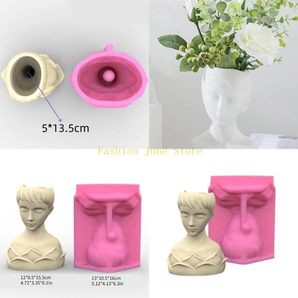 

N5KA силиконовые формы для ваз, модные формы для цветочных контейнеров, уникальная форма для хранения в форме портрета, для