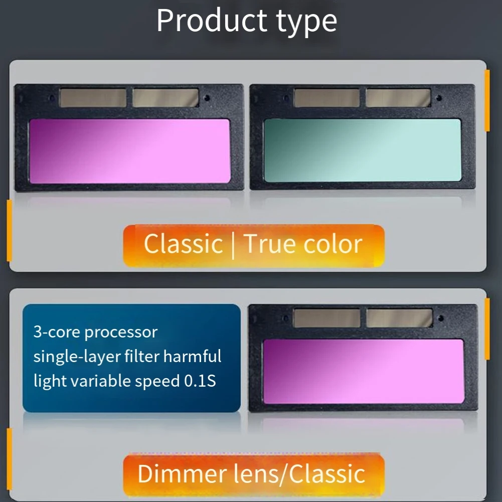 1Pcs 3-Levels Adjustable Darkening Welding Lenses Solar LCD Glasses Welder Protective Welding Helmet Screens Mask Welder Parts