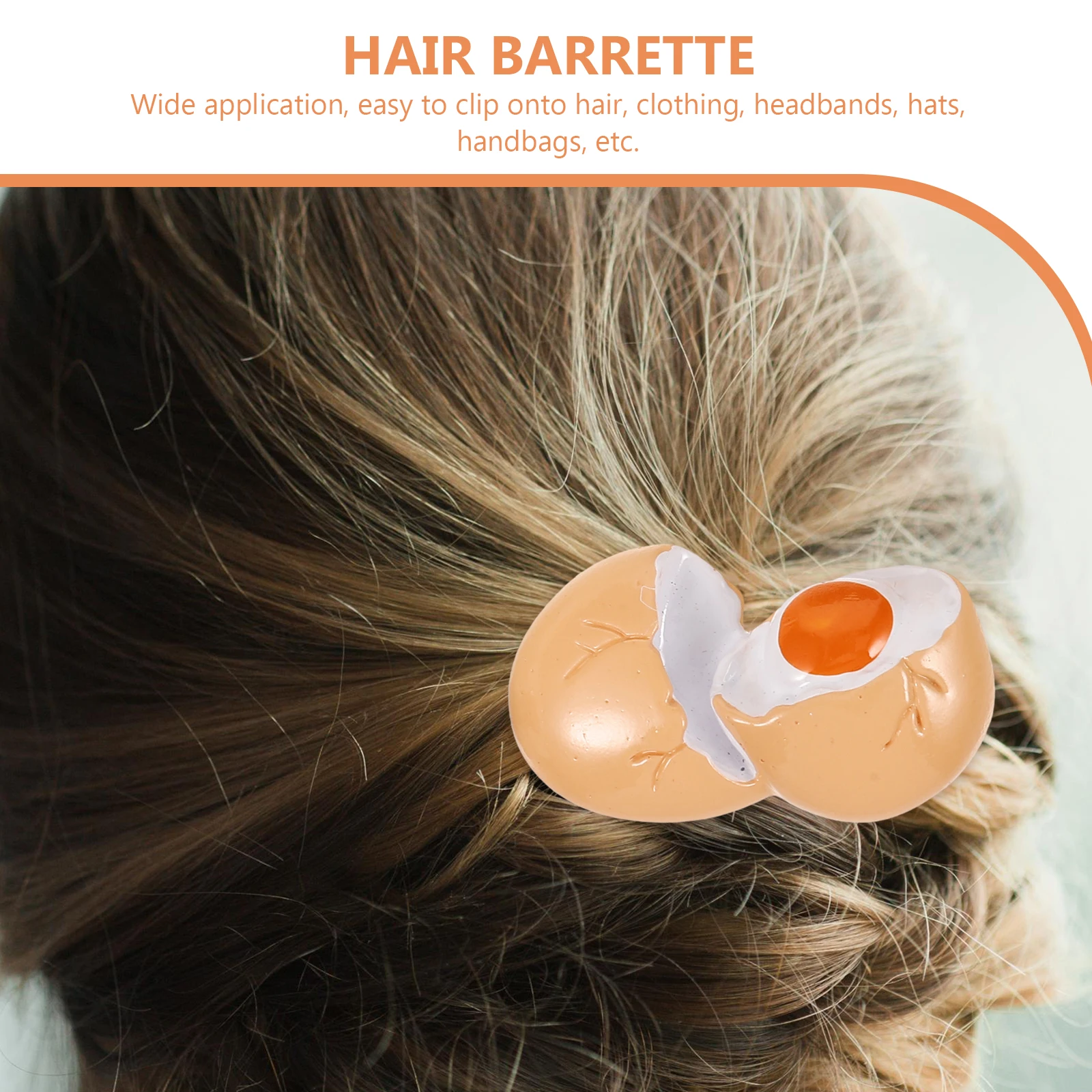 

1 set Poached Egg Hair Clips Cute Bangs Baby Girls Accessories Adjustable Shape Food Hair Barrettes Women Styling Tools