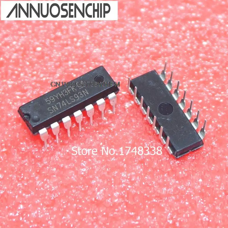 100PCS 74LS93 4-BIT BINARY COUNTER DIP-14 SN74LS93N