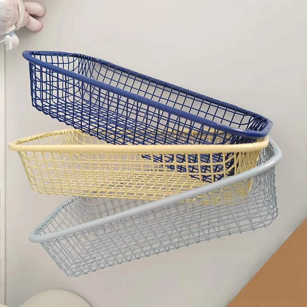 Imagem -02 - Metal Storage Basket para Diversos Desktop Organizer Photocards Titular Papelaria Make up Sorting Escritório Casa Fornecedores