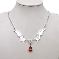 Goth Vampire Vintage Bat Wings Pendant Choker Necklace Gothic Witch Jewelry Black Necklace Fashion Gift for Your Guardian