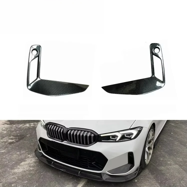

Dry Carbon Fiber Front Fog Light Cover Trim Frame Car Exterior Decoration Parts Fit For Bmw 3 Series G20 G28 2023 Fog Lamp Trim
