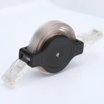 

Retractable Ethernet 1.5M Mini Network Cable Black Lightweight Portable Convenient For Travel Gift Backup Affordable