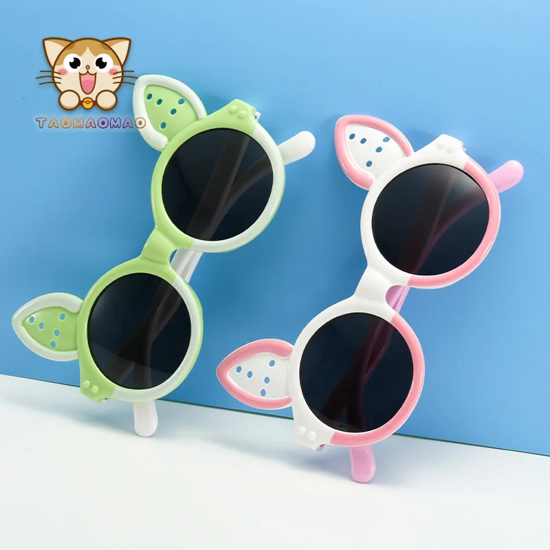 Kids Sunglasses Cartoon Fox ears Shape Girls Boy Children Sun Glasses Round Cosplay Eyeglasses Cute Baby Shades Eyewears UV400