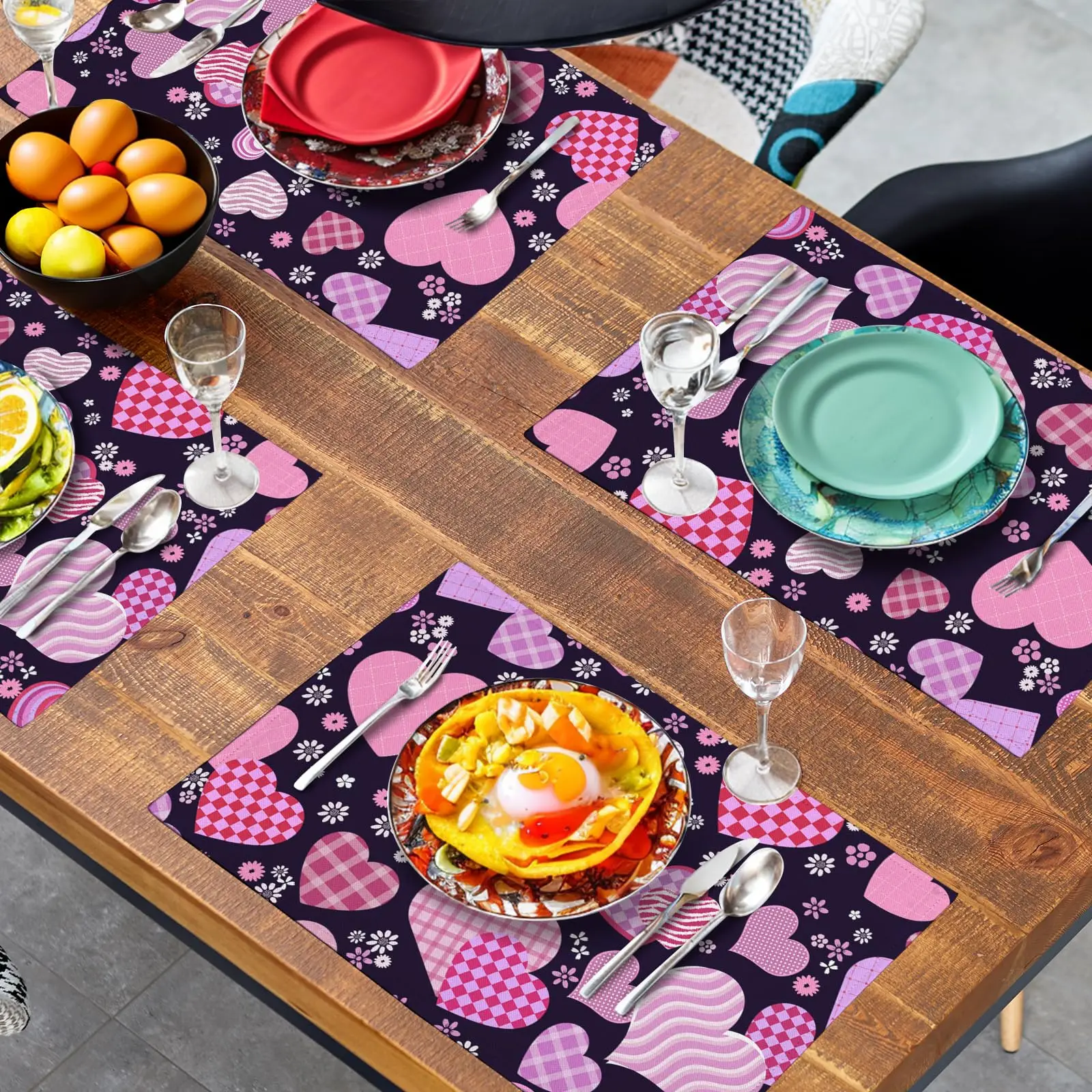 

VIKAMA placemats 4/6/8/10 pieces For Christmas Dwarfs Are Suitable For Festive Dining And Kitchen Table Decoration.